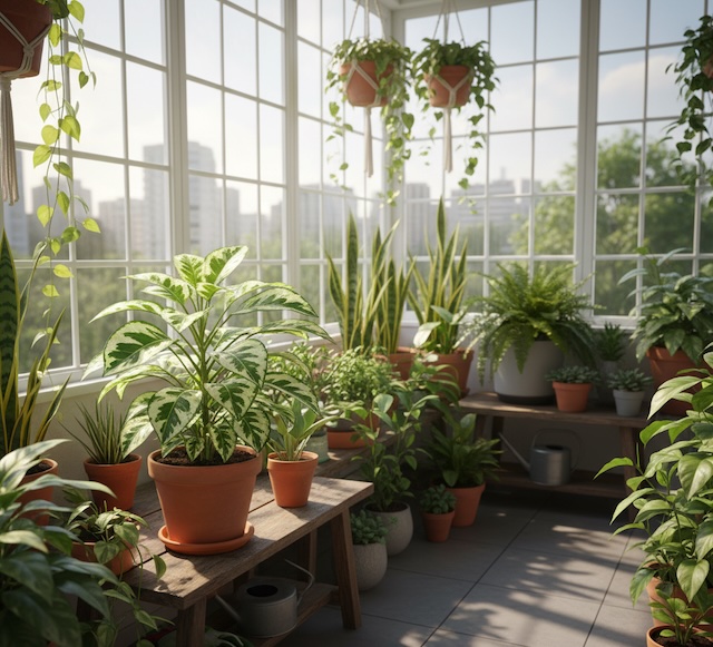 폴리시아스 ‘마지나타’  Polyscias balfouriana &lsquo;Marginata&rsquo;